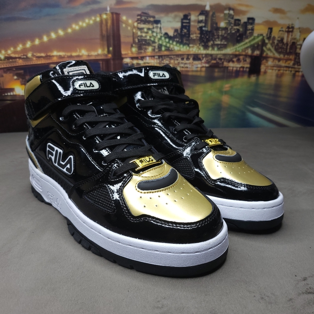 FILA Men's Teratach 600 Mid Casual Shoes - Gold/Black - Size 10